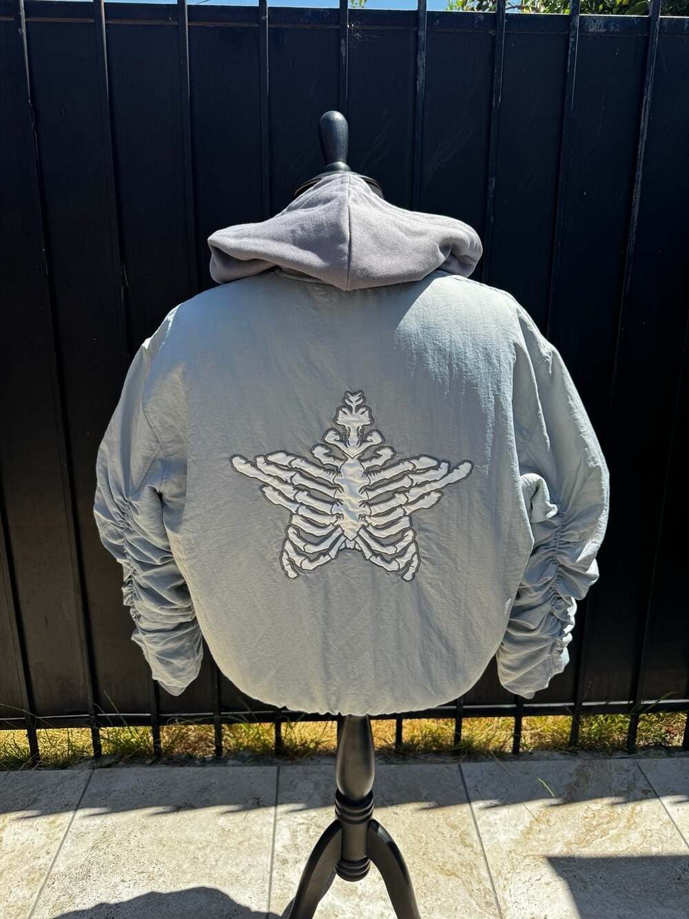 Jukahouse Skeleton Ribcage Graphic Zip-Up Hooded Jacket